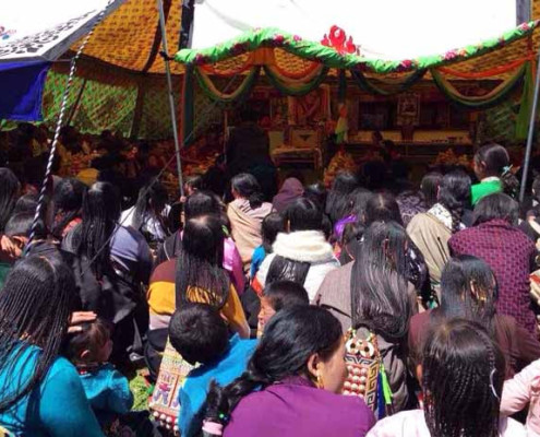 Tibetans celebrate the 80th anniversary of the Dalai Lama’s birth year in Amdo province, Tibet, June 21, 2015. (Photo courtesy: RFA)