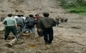 A mudslide near the construction site of the Baihetan Dam in 2012 buried more than 40 people. Experts say the area is geophysically unstable. File Photo